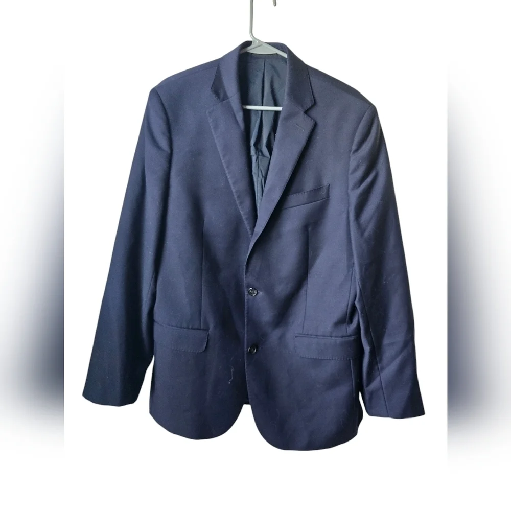 Lauren Ralph Lauren 'Black Label' SLIM FIT Blazer Jacket Mens 41R Navy Blue Wool